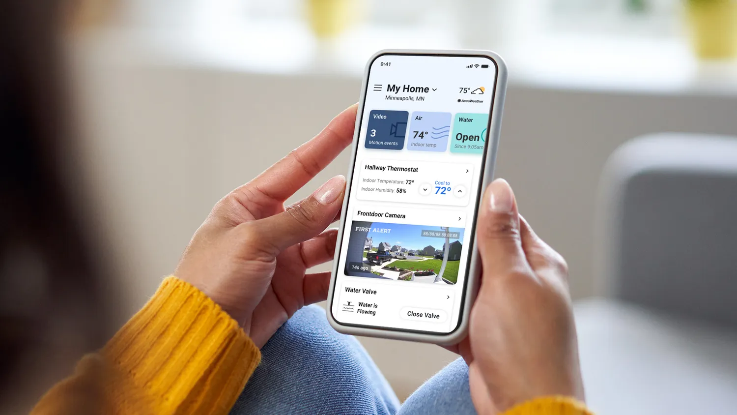 Smart lighting controlled through mobile app interface